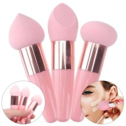 3 db/Szett Kozmetikai Puff Alapozó Púder Sminkecset Női Arc BB Krém Korrektor Applikátor Professzionális Beauty Make Up Tools