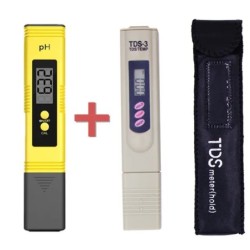 TDS Meter 0-9990ppm Digital PH Meter 0.01 PH High Precision Pen Water Tester TDS&PH Meter 0-14 PH LCD PPM Tester Aquarium Filter