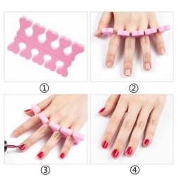 Nail Art Lábujj elválasztók Ujjak Láb Szivacs Puha UV Gél Lakk Szépségeszközök Manikűr Pedikűr Pack Körömkészletek