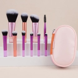 10 db Mini RT smink ecset készlet púder szemhéjpúder alapozó arcpirosító keverő korrektor Beauty sminkeszközök ecset professzion