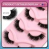 GROINNEYA Cat Eye Lashes Faux Mink Szempilla Természetes hosszú Szárnyas Vég Szem Megnyújtott Szempilla Faux Cils Szempilla Hoss