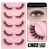 GROINNEYA Cat Eye Lashes Faux Mink Szempilla Természetes hosszú Szárnyas Vég Szem Megnyújtott Szempilla Faux Cils Szempilla Hoss