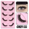 GROINNEYA Cat Eye Lashes Faux Mink Szempilla Természetes hosszú Szárnyas Vég Szem Megnyújtott Szempilla Faux Cils Szempilla Hoss