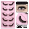 GROINNEYA Cat Eye Lashes Faux Mink Szempilla Természetes hosszú Szárnyas Vég Szem Megnyújtott Szempilla Faux Cils Szempilla Hoss