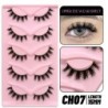 GROINNEYA Cat Eye Lashes Faux Mink Szempilla Természetes hosszú Szárnyas Vég Szem Megnyújtott Szempilla Faux Cils Szempilla Hoss