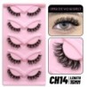 GROINNEYA Cat Eye Lashes Faux Mink Szempilla Természetes hosszú Szárnyas Vég Szem Megnyújtott Szempilla Faux Cils Szempilla Hoss