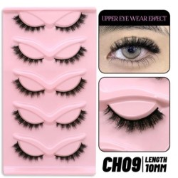 GROINNEYA Cat Eye Lashes Faux Mink Szempilla Természetes hosszú Szárnyas Vég Szem Megnyújtott Szempilla Faux Cils Szempilla Hoss