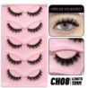 GROINNEYA Cat Eye Lashes Faux Mink Szempilla Természetes hosszú Szárnyas Vég Szem Megnyújtott Szempilla Faux Cils Szempilla Hoss