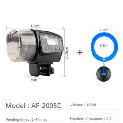 Digitális automata automatikus tartályos haletető akváriumi halakkal Etetés időzítő Automatikus kézi kisállat etető LCD etetőgép