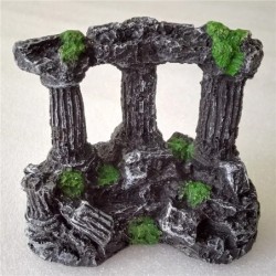 Akváriumi akvárium Square Rome Stone Pillars Resin Manual Stone Dekoráció Retro tereprendezés akváriumi akváriumhoz 1db