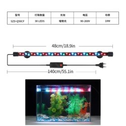 Akvárium világítás LED növénytermesztő lámpa vízálló akvárium lámpa 18-58cm Víz alatti akvárium dekor világítás 90-260V 5730chip