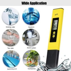 PH Meter & TDS Meter Digital Water Quality Tester 0-14 PH Meter Tester 0-9990PPM TDS&EC LCD Water Purity PPM Aquarium Filter