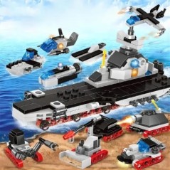 STEM építőkészlet játék 1068db Építőipari Cruiser Ocean Ship építőjáték 6 éves korig fiúknak 25 modell mérnöki