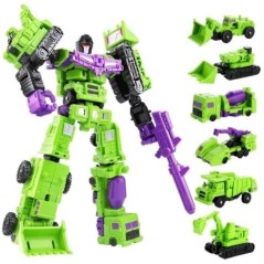 Átalakulás 6 az 1-ben MINI Devastator 22 cm-es Akciófigura Robot Műanyag Játékok LEGJOBB AJÁNDÉK Gyermek Gyerek Új