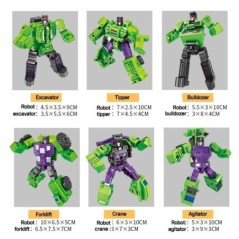 Átalakulás 6 az 1-ben MINI Devastator 22 cm-es Akciófigura Robot Műanyag Játékok LEGJOBB AJÁNDÉK Gyermek Gyerek Új