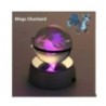 Pokémon Crystal Ball 3D játékok Snorlax Mewtwo Pikachu figurák Pokémon gravírozású modell LED fényalappal Gyerekeknek ajándék gy