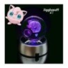 Pokémon Crystal Ball 3D játékok Snorlax Mewtwo Pikachu figurák Pokémon gravírozású modell LED fényalappal Gyerekeknek ajándék gy