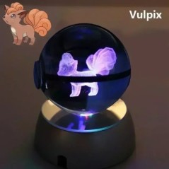 Pokémon Crystal Ball 3D játékok Snorlax Mewtwo Pikachu figurák Pokémon gravírozású modell LED fényalappal Gyerekeknek ajándék gy