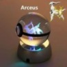 Pokémon Crystal Ball 3D játékok Snorlax Mewtwo Pikachu figurák Pokémon gravírozású modell LED fényalappal Gyerekeknek ajándék gy