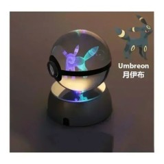 Pokémon Crystal Ball 3D játékok Snorlax Mewtwo Pikachu figurák Pokémon gravírozású modell LED fényalappal Gyerekeknek ajándék gy