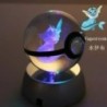 Pokémon Crystal Ball 3D játékok Snorlax Mewtwo Pikachu figurák Pokémon gravírozású modell LED fényalappal Gyerekeknek ajándék gy