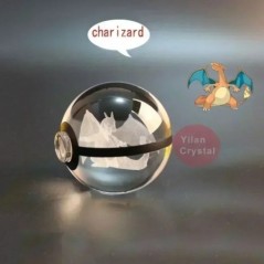 Pokémon Crystal Ball 3D játékok Snorlax Mewtwo Pikachu figurák Pokémon gravírozású modell LED fényalappal Gyerekeknek ajándék gy