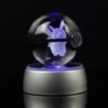 Pokémon Crystal Ball 3D játékok Snorlax Mewtwo Pikachu figurák Pokémon gravírozású modell LED fényalappal Gyerekeknek ajándék gy