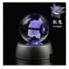 Pokémon Crystal Ball 3D játékok Snorlax Mewtwo Pikachu figurák Pokémon gravírozású modell LED fényalappal Gyerekeknek ajándék gy