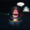 Pokémon Crystal Ball 3D játékok Snorlax Mewtwo Pikachu figurák Pokémon gravírozású modell LED fényalappal Gyerekeknek ajándék gy