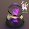 Pokémon Crystal Ball 3D játékok Snorlax Mewtwo Pikachu figurák Pokémon gravírozású modell LED fényalappal Gyerekeknek ajándék gy