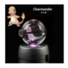 Pokémon Crystal Ball 3D játékok Snorlax Mewtwo Pikachu figurák Pokémon gravírozású modell LED fényalappal Gyerekeknek ajándék gy