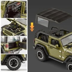 Off-Road 7 ajtós Wrangler Diecast játékautó modellhez, 1/32-es fémötvözet jármű gyerekeknek fiúknak lányok felnőtteknek, nyitott