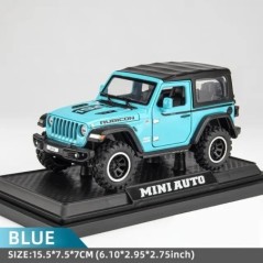 Off-Road 7 ajtós Wrangler Diecast játékautó modellhez, 1/32-es fémötvözet jármű gyerekeknek fiúknak lányok felnőtteknek, nyitott