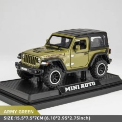 Off-Road 7 ajtós Wrangler Diecast játékautó modellhez, 1/32-es fémötvözet jármű gyerekeknek fiúknak lányok felnőtteknek, nyitott