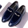 Férfi Cipők Party Fekete Patent Cipő Férfi Elegáns Olasz Cipők Férfi Slip on Loafers Férfi Plus Size Point orrú bársonycipő