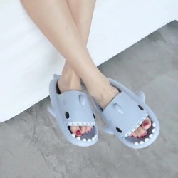 Shark Slides Női papucsok Férfi papucsok Otthon Pár Gyerek Fürdőszoba Lapos Cipők Szabadtéri Strand Vicces szandálok Férfi Papuc