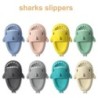 Shark Slides Női papucsok Férfi papucsok Otthon Pár Gyerek Fürdőszoba Lapos Cipők Szabadtéri Strand Vicces szandálok Férfi Papuc