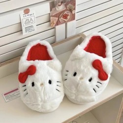 Sanrio plüss papucs Hello Kittys Kawaii aranyos diák ősz tél hálószoba puha párnázott plüss hálószoba felnőtt cipők lányoknak ka