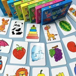 Baba rejtvényjátékok gyerekeknek Állatok Gyümölcs teherautó Illesztő játékok Montessori játékok gyerekeknek 1 2 3 éves fiúk lány