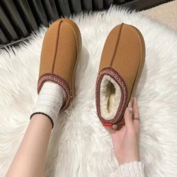 Új Téli Retro Női Hó Meleg Velúr Bőr Lazy Loafers Csizmák Cipők Női Hölgy Női Cipők