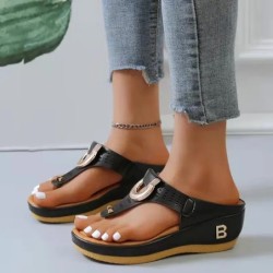 Női Új nyári szandál Nyitott orrú Strandcipők Flip Flop ékek Kényelmes papucsok Aranyos szandálok Chaussure Femme Plu Méret 35-4