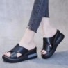 2022 nyári Wedge Platform Szandálok Divat Retro Romen Strandcipők Női Alkalmi Peep Toe Puha Kényelmes Sandalias De Mujer