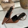 Eilyken Street Style Szexi hegyes orrú fém csatszíj női szandálok slingback magassarkú női cipők