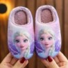 Disney Princess Elsa téli gyereksarkú pamut papucs lányoknak meleg fagyasztott gyerek pamut fekete lila lapos cipő 24-40 méret