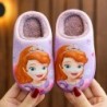 Disney Princess Elsa téli gyereksarkú pamut papucs lányoknak meleg fagyasztott gyerek pamut fekete lila lapos cipő 24-40 méret