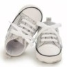 Meckior New Baby Flash Canvas tornacipők Baba Fiúk Lányok Sportcipők Infant First Walkers Tipegő puha talpú csúszásgátló babacip