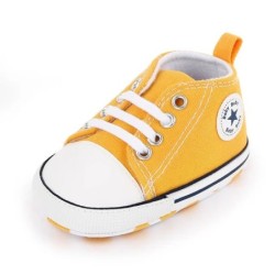 Baby Canvas Klasszikus sportcipők Újszülött fiúknak lányoknak Print Star First Walkers Cipők Csecsemő tipegők Csúszásgátló babac