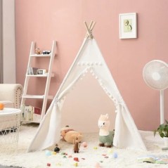 1,35 m-es sátor gyerekeknek Játszóház Wigwam gyerekeknek Hordozható gyerekek Tipi Sátrak Teepee Tipi Infantil Kid Sátor Lányos j