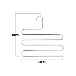 Többrétegű rozsdamentes acél ruhaakasztók S alakú nadrágok akasztók ruhatartó állvány Háztartási tároló ruhaakasztó