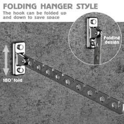 Rozsdamentes acél ruhatartó kampó 8/10 lyukkal Összehajtható ruhaakasztórúd Többcélú ruhaszárító állvány Helytakarékos